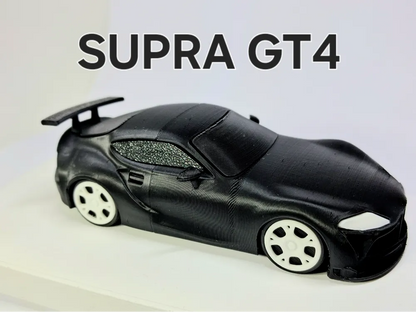 Büyük Boy Supra GT4 Model Kiti | 1:43 Ölçekli 3D Baskı Yarış Otomobili Maketi