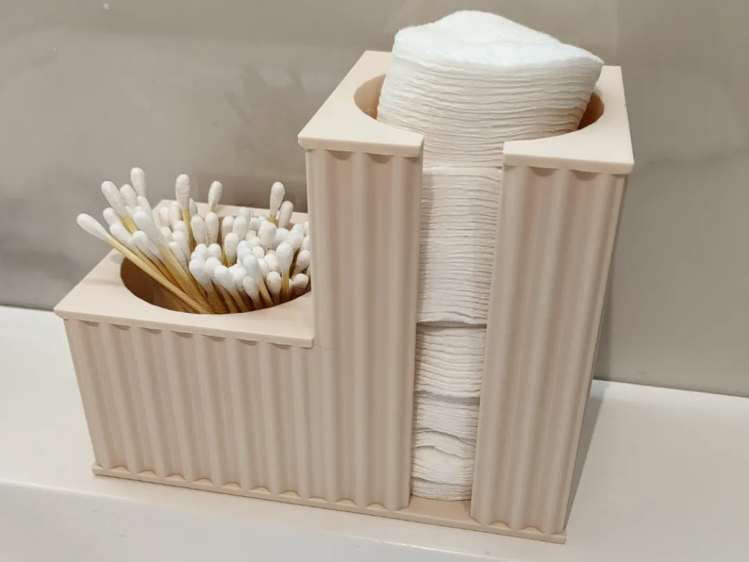 Pamuk ve Kulak Çubuğu Organizeri – Minimalist Banyo Düzenleyici