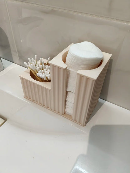 Pamuk ve Kulak Çubuğu Organizeri – Minimalist Banyo Düzenleyici