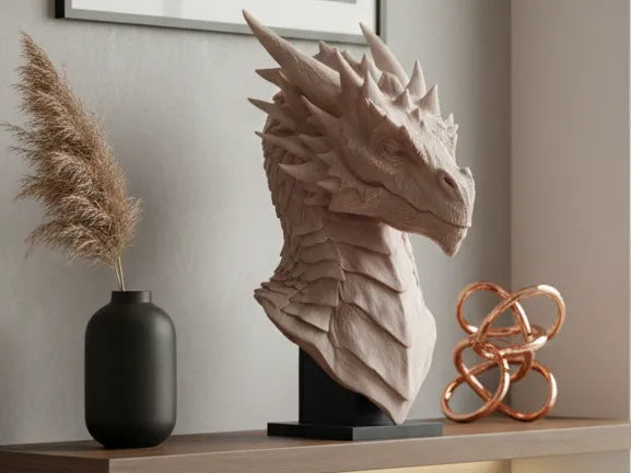 Majestic Dragon Head Bust – Ejderha Başı Büst Figürü 30 cm