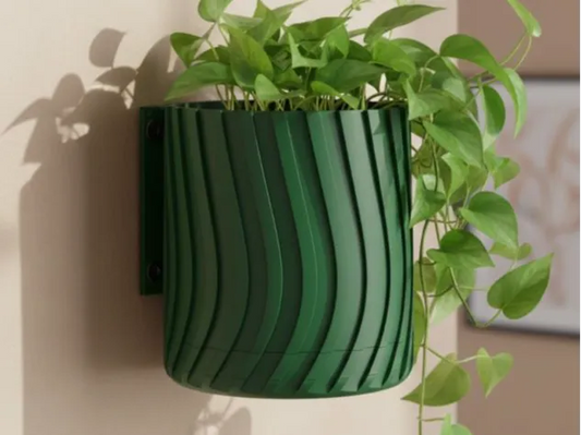 Modern Duvar Saksısı | Gizli Damlama Tepsili Minimalist Bitki Saksısı