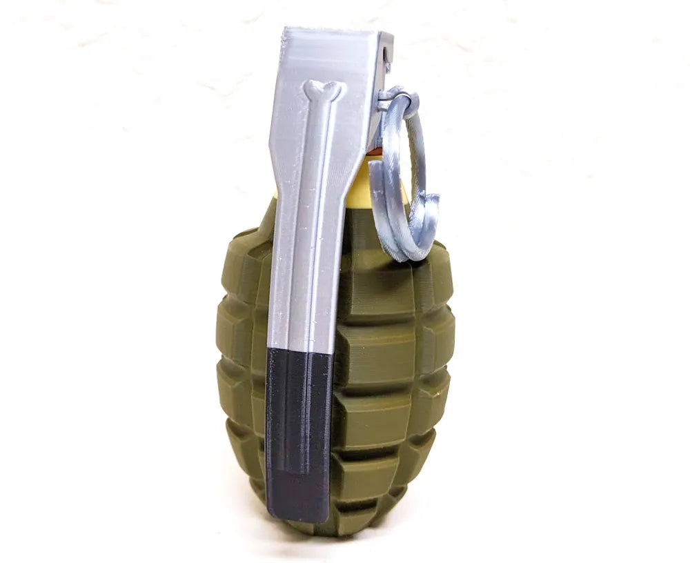 Efsanevi Mk2 "Ananas" El Bombası (Fırlayan Mandallı) - Gerçekçi 3D Baskı WWII Maketi