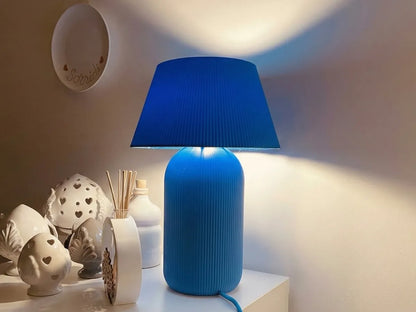 Nordic Ribbed Lamp E27 &amp; E26 – Parametrik Delikli Dekoratif Masa Lambası