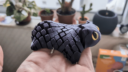 Sevimli Hareketli Kedi Figürü (Flexi) | Esnek 3D Baskı Oyuncak