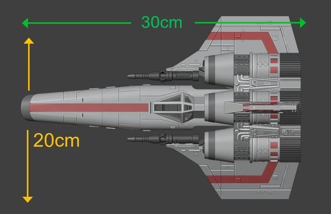 Colonial Viper Mark I | Detaylı 3D Baskı Bilim Kurgu Uzay Gemisi Modeli