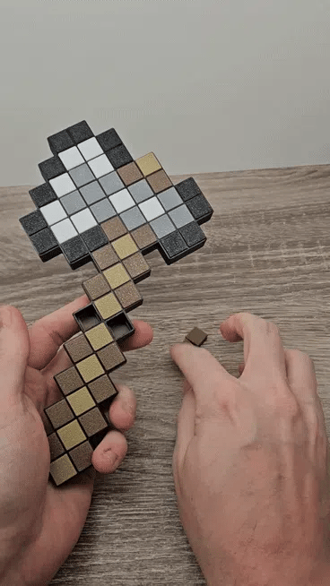 Minecraft Piksel Balta | Yapıştırıcısız Montaj
