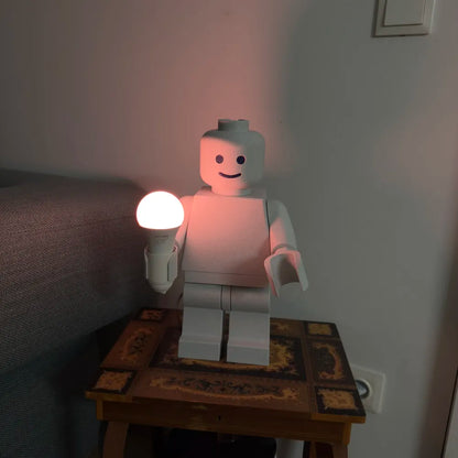 Brickman Lamp – Modüler Karakter Tasarımlı Dekoratif Masa Lambası | E27 Uyumlu Modern Ambiyans Aydınlatması