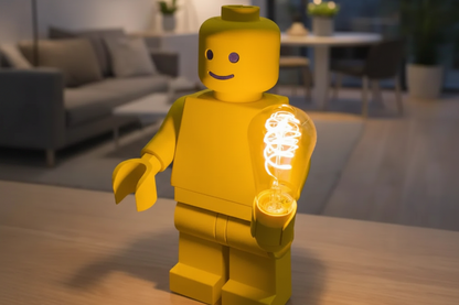 Brickman Lamp – Modüler Karakter Tasarımlı Dekoratif Masa Lambası | E27 Uyumlu Modern Ambiyans Aydınlatması