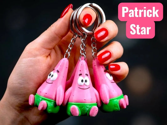 Patrick Star Anahtarlık | Sevimli Çizgi Film Karakteri Anahtarlık
