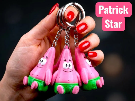 Patrick Star Anahtarlık | Sevimli Çizgi Film Karakteri Anahtarlık