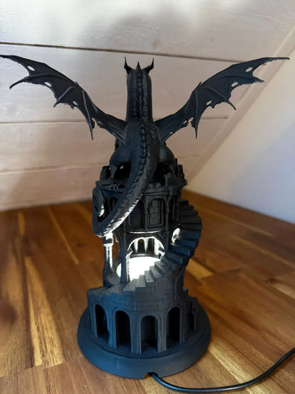 Dragon Lamp – Guardian of the Ruined Tower | 25 cm Ejderha Lamba