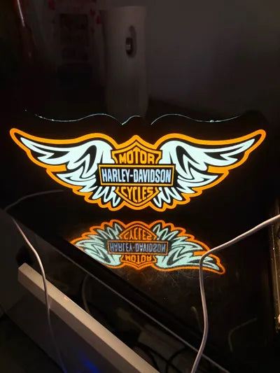 Harley Davidson LED Light Box – Harley Davidson LED Işıklı Dekoratif Kutu