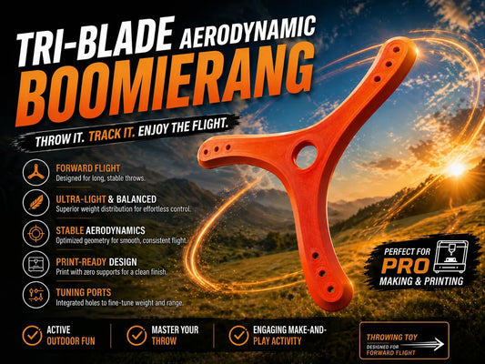 Üç Kanatlı Boomerang Atış Oyuncağı
