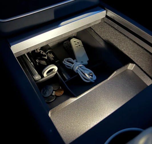 Tesla Model Y Juniper / Model 3 Highland Orta Konsol Organizer ve Gözlük Bölmesi