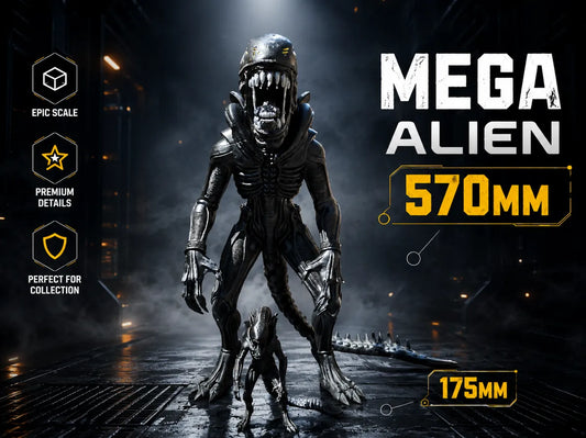Alien Xenomorph Inspired Figure – 570 mm ve 175 mm Dekoratif Koleksiyon Figürü