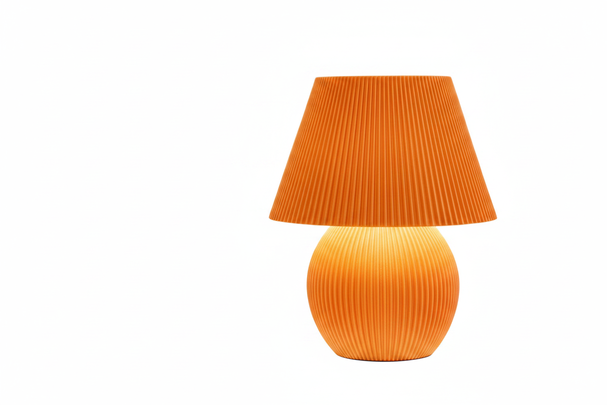 Mushroom Ribbed LED Masa Lambası – Modern İskandinav Tasarımlı Dekoratif LED Lamba