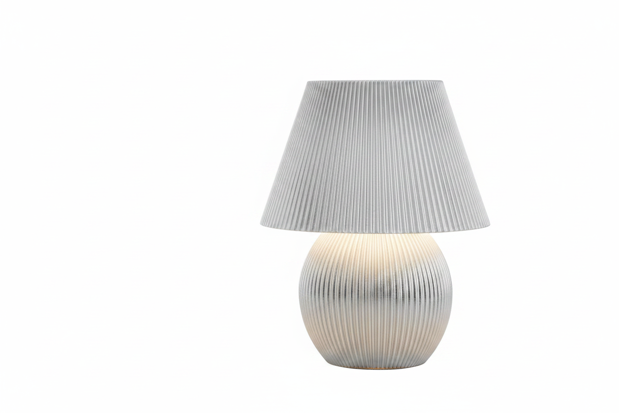 Mushroom Ribbed LED Masa Lambası – Modern İskandinav Tasarımlı Dekoratif LED Lamba