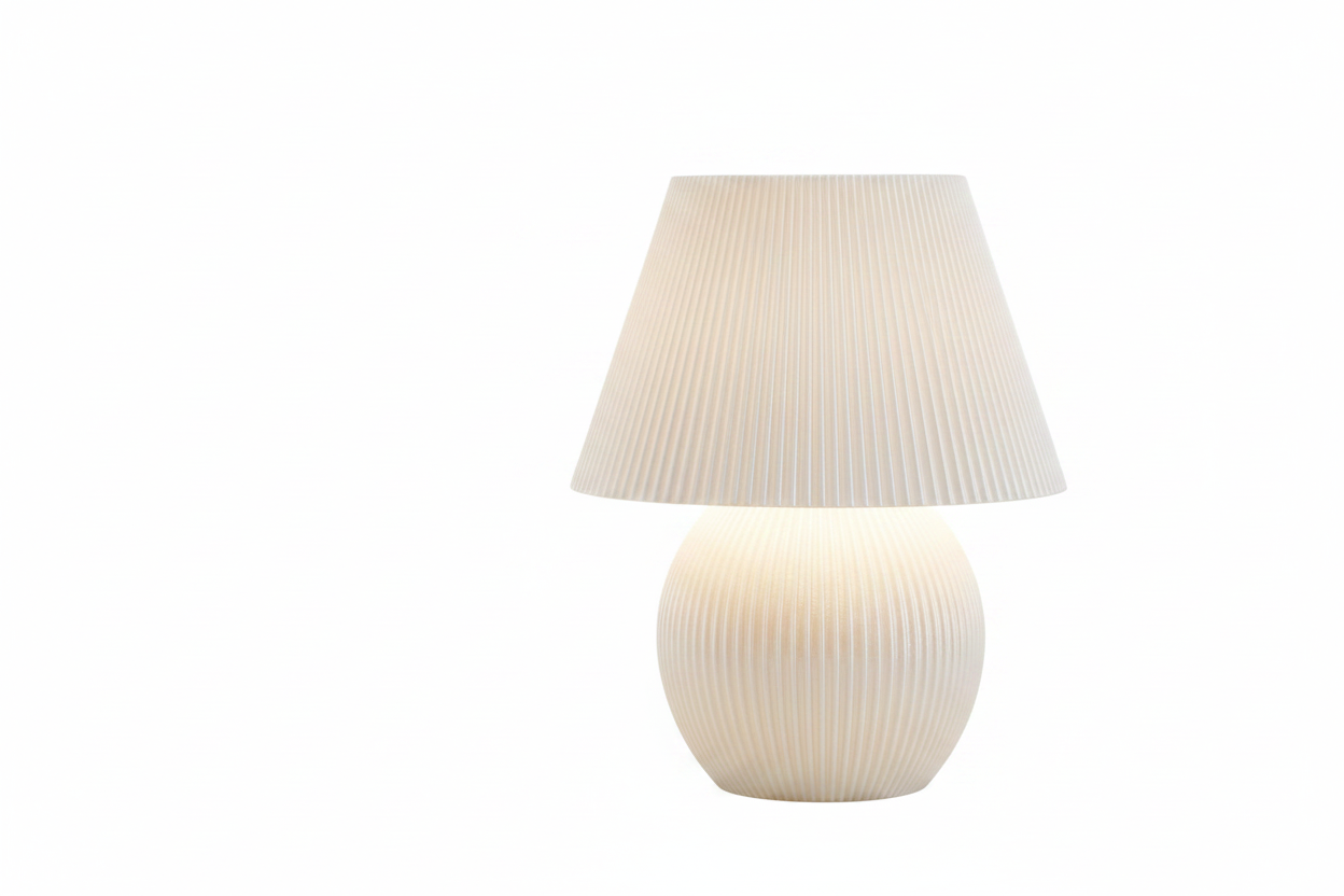 Mushroom Ribbed LED Masa Lambası – Modern İskandinav Tasarımlı Dekoratif LED Lamba
