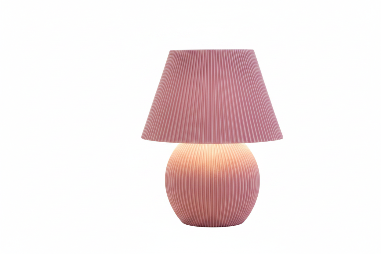 Mushroom Ribbed LED Masa Lambası – Modern İskandinav Tasarımlı Dekoratif LED Lamba