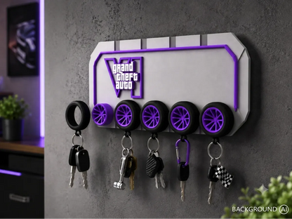 GTA 6 Key Rack – GTA VI Anahtarlık ve Duvar Organizeri