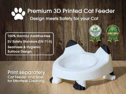 Raised Cat Bowl Stand | Yükseltilmiş Kedi Mama Kabı Standı