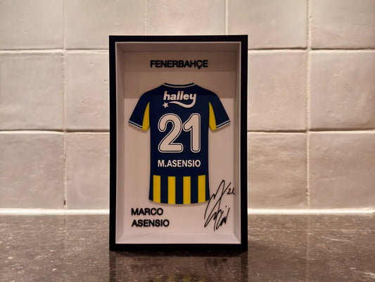 Marco Asensio Fenerbahçe Forma Çerçevesi – 3D Baskı Dekoratif Duvar ve Masaüstü Tablosu