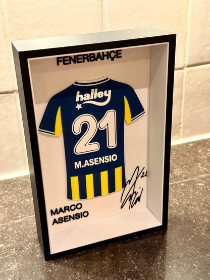 Marco Asensio Fenerbahçe Forma Çerçevesi – 3D Baskı Dekoratif Duvar ve Masaüstü Tablosu