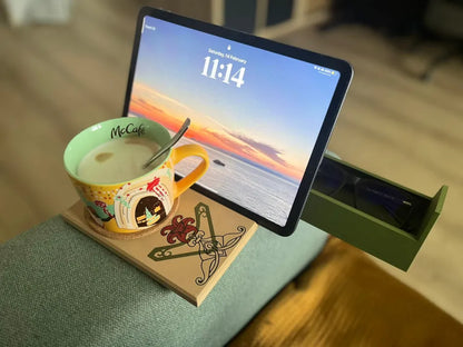 Koltuk Kolçağı Kitap ve Tablet Tutucu Tepsi