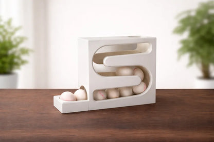 Kiki Egg Slide – Yerçekimi Kontrollü Haşlanmış Yumurta Düzenleyici | Modern Yumurta Saklama Standı