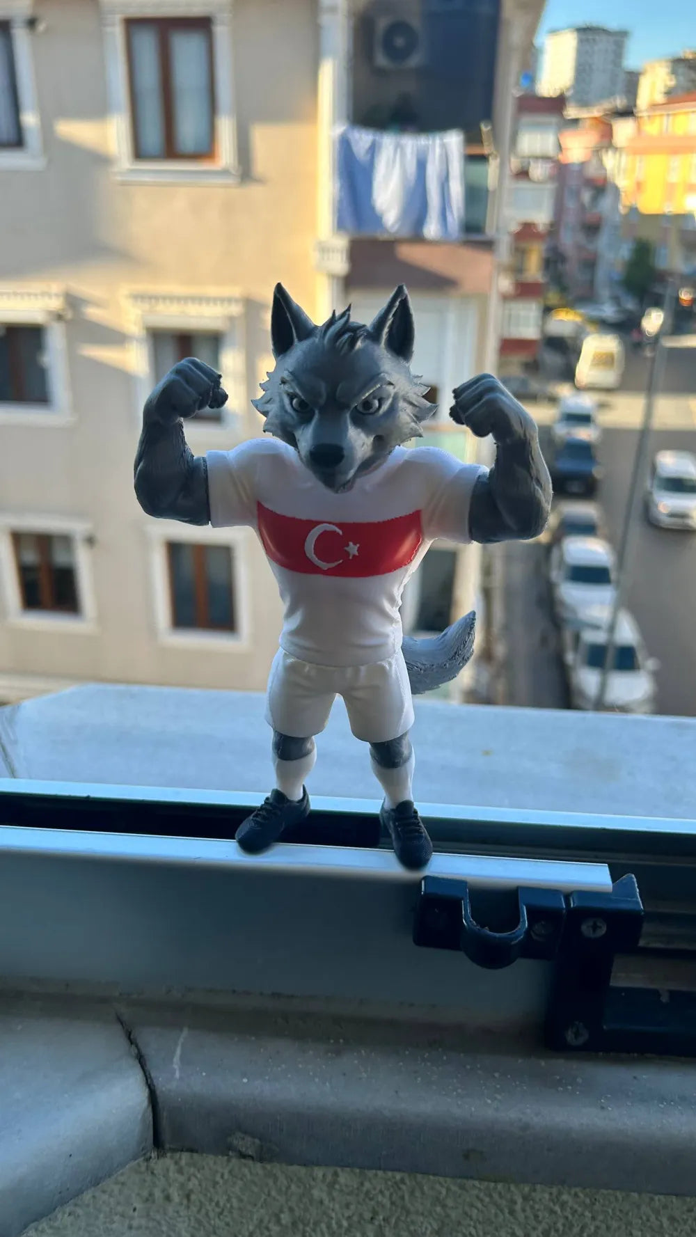 Türkiye Milli Takımı Kurt Maskotu – 3D Baskı Dekoratif Koleksiyon Figürü