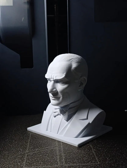 Atatürk Büstü – Dekoratif 3D Baskı Mustafa Kemal Atatürk Heykeli
