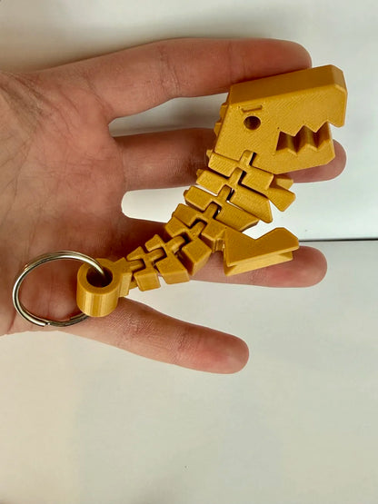 Flexi Rex Anahtarlık – Hareketli 3D Baskı Dinozor Anahtarlık
