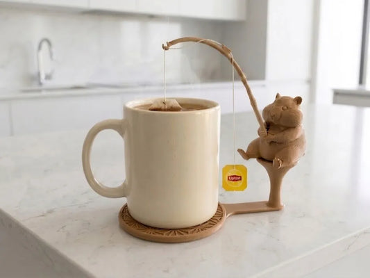 Balıkçı Hamster Çay Poşeti Tutucu – Eğlenceli Tea Bag Holder