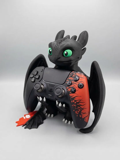 Night Fury PS5 Controller / Handy / Vape Stand – Ejderha Temalı Çok Amaçlı Stand – 20 cm yükseklik