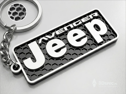 Jeep Avenger Anahtarlık – Modern Petek Desenli Dekoratif Araç Anahtarlığı