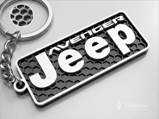 Jeep Avenger Anahtarlık – Modern Petek Desenli Dekoratif Araç Anahtarlığı