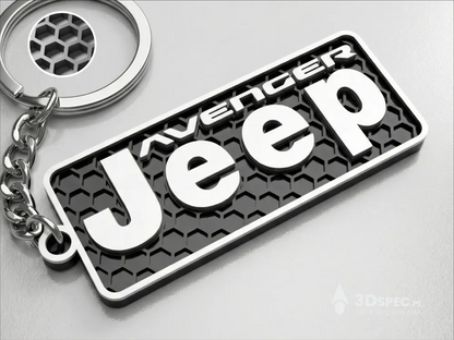 Jeep Avenger Anahtarlık – Modern Petek Desenli Dekoratif Araç Anahtarlığı