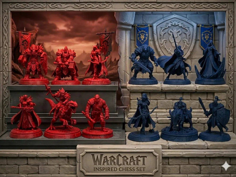 Warcraft Temalı Satranç Takımı – Koleksiyonluk 32 Parça Fantastik Satranç Seti