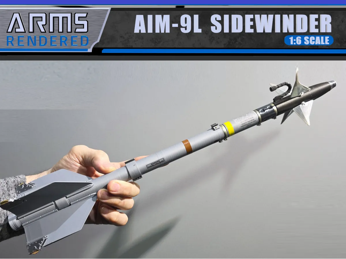 AIM-9L Sidewinder Replika Modeli 1:6 Ölçek – 3D Baskı Koleksiyon Maketi