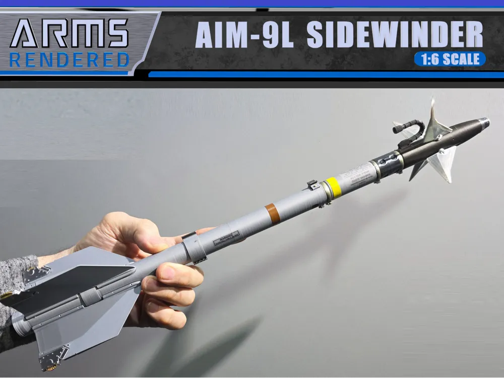 AIM-9L Sidewinder Replika Modeli 1:6 Ölçek – 3D Baskı Koleksiyon Maketi