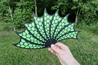 DrakeWing Katlanabilir Ejderha Kanadı Yelpaze | 3D Baskı Fantastik Dekoratif El Yelpazesi