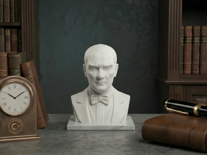 Atatürk Büstü – Dekoratif 3D Baskı Mustafa Kemal Atatürk Heykeli