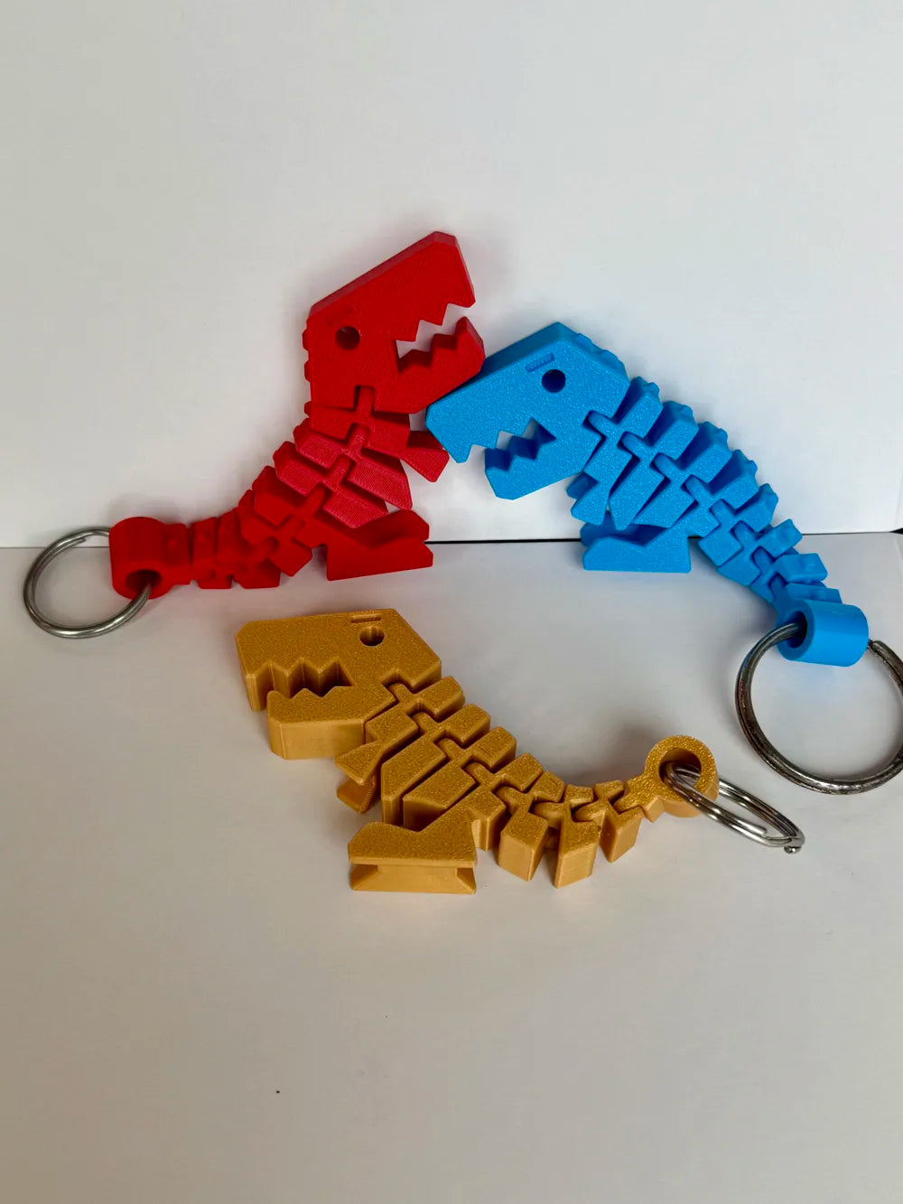 Flexi Rex Anahtarlık – Hareketli 3D Baskı Dinozor Anahtarlık
