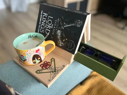 Koltuk Kolçağı Kitap ve Tablet Tutucu Tepsi
