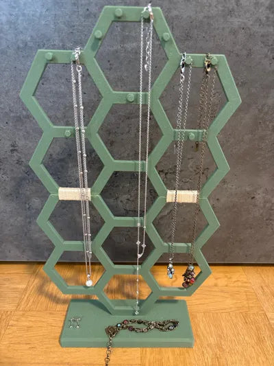 Hex Design Jewelry Stand – Kolye ve Bileklik Takı Standı