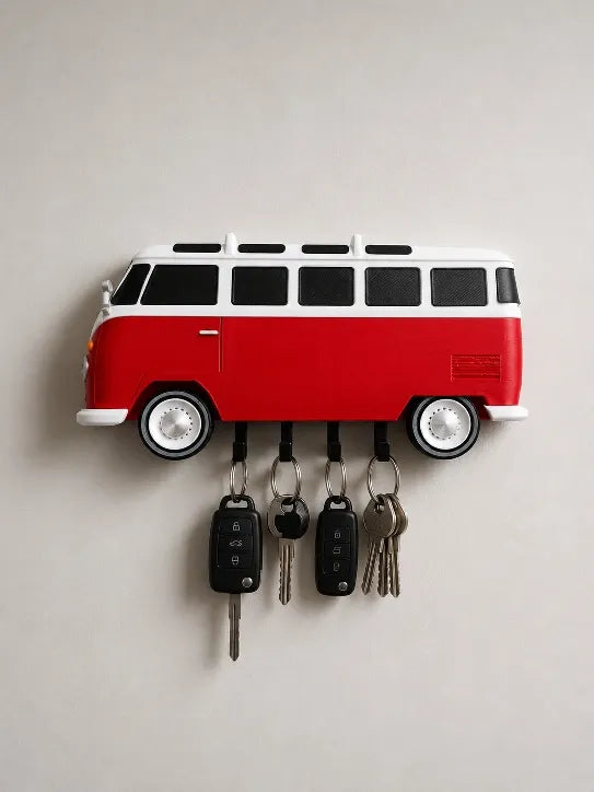Volkswagen Combi Anahtarlık – Retro Minibüs Temalı 3D Baskı Anahtarlık