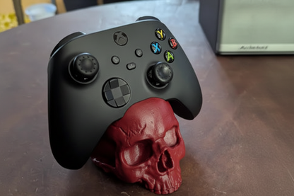 3D Baskı Kafatası Oyun Kolu Standı | PS5, PS4, Xbox ve Switch Controller Tutucu | Oyuncu Masa Aksesuarı