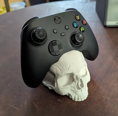 3D Baskı Kafatası Oyun Kolu Standı | PS5, PS4, Xbox ve Switch Controller Tutucu | Oyuncu Masa Aksesuarı