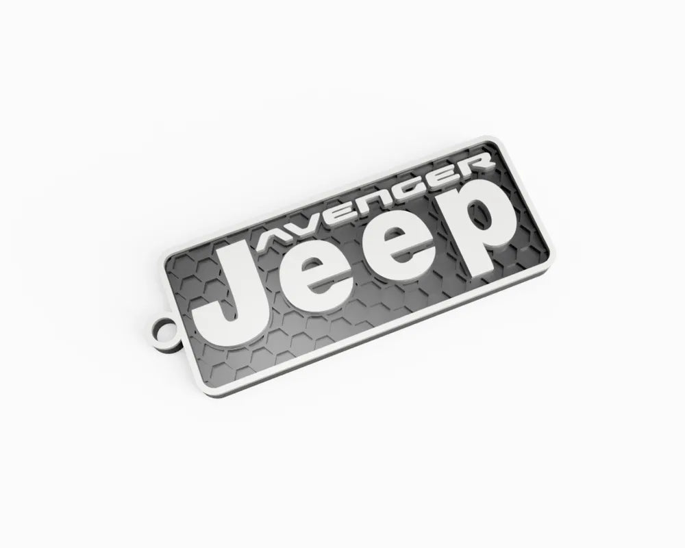 Jeep Avenger Anahtarlık – Modern Petek Desenli Dekoratif Araç Anahtarlığı
