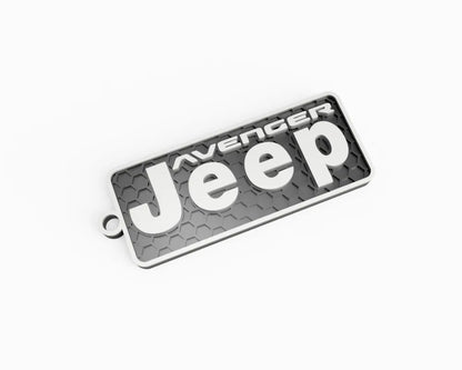 Jeep Avenger Anahtarlık – Modern Petek Desenli Dekoratif Araç Anahtarlığı